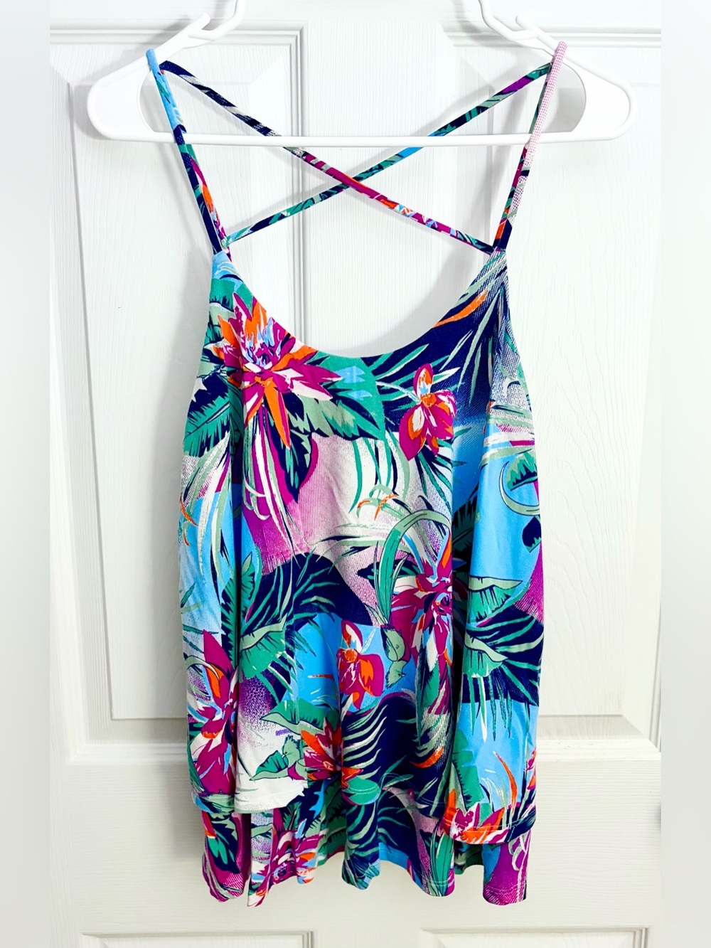 Women’s Tank Top Bright Colorful Tropical Print